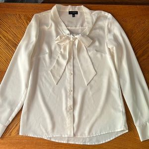 Cream Button-Up Blouse